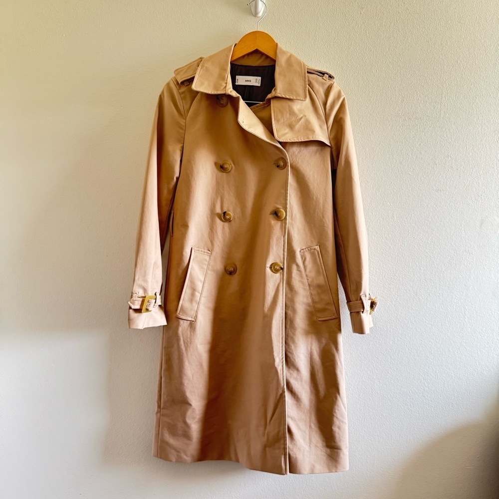 Mango Classic Tan Trench Coat size XXS - Picture 2 of 12